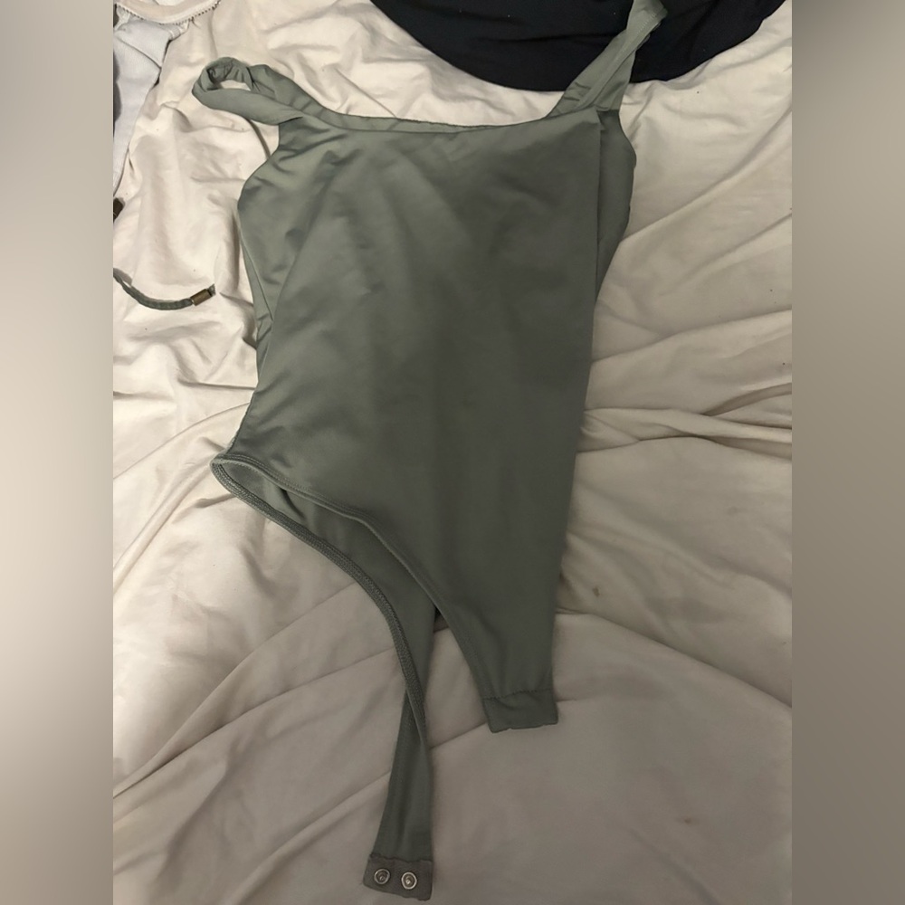 Elegant Olive Green Bodysuit